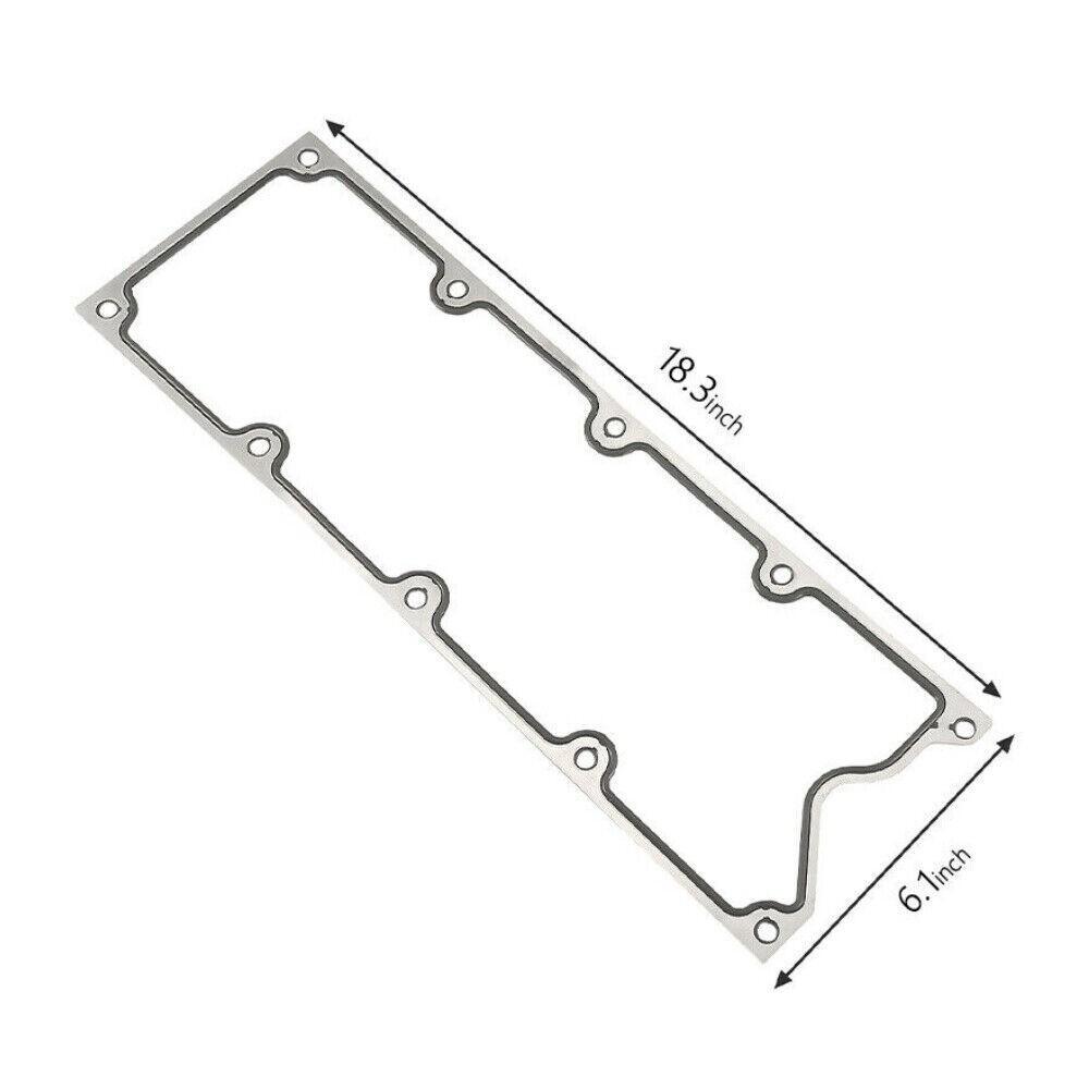 Gen 3 LS Aluminum Valley Pan Cover Plate Gasket For 1999-2003 GM LQ4 LQ9 4.8L 5.3L 5.7L 6.0L Sliver XZ-0008