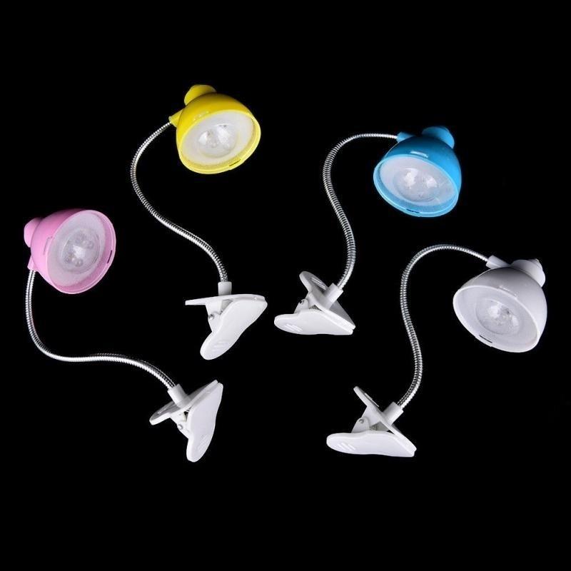 Steel Adjustable Clip On Book Reading LED Light Eye Protection Energy Saving Mini Bedside Table Lamp