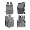 Picnic Bag Large Capacity Waterproof Oxford Cloth Cooler Bag with Adjustable Straps Side Mesh Pockets Outdoor Lunch Bag