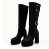 Fashion Two Wear Boots Women 2025 Autumn and Winter Retro Versatile Thick Heel British Style High Heel Knight Boots Fashion Boots Tide