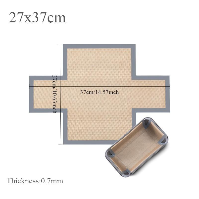 Silicone Bread Liner Reusable Food-Grade Bread Baking Mat Heat Resistant Sling Non-Stick Loaf Pan Lifters Dough Transfer Tool