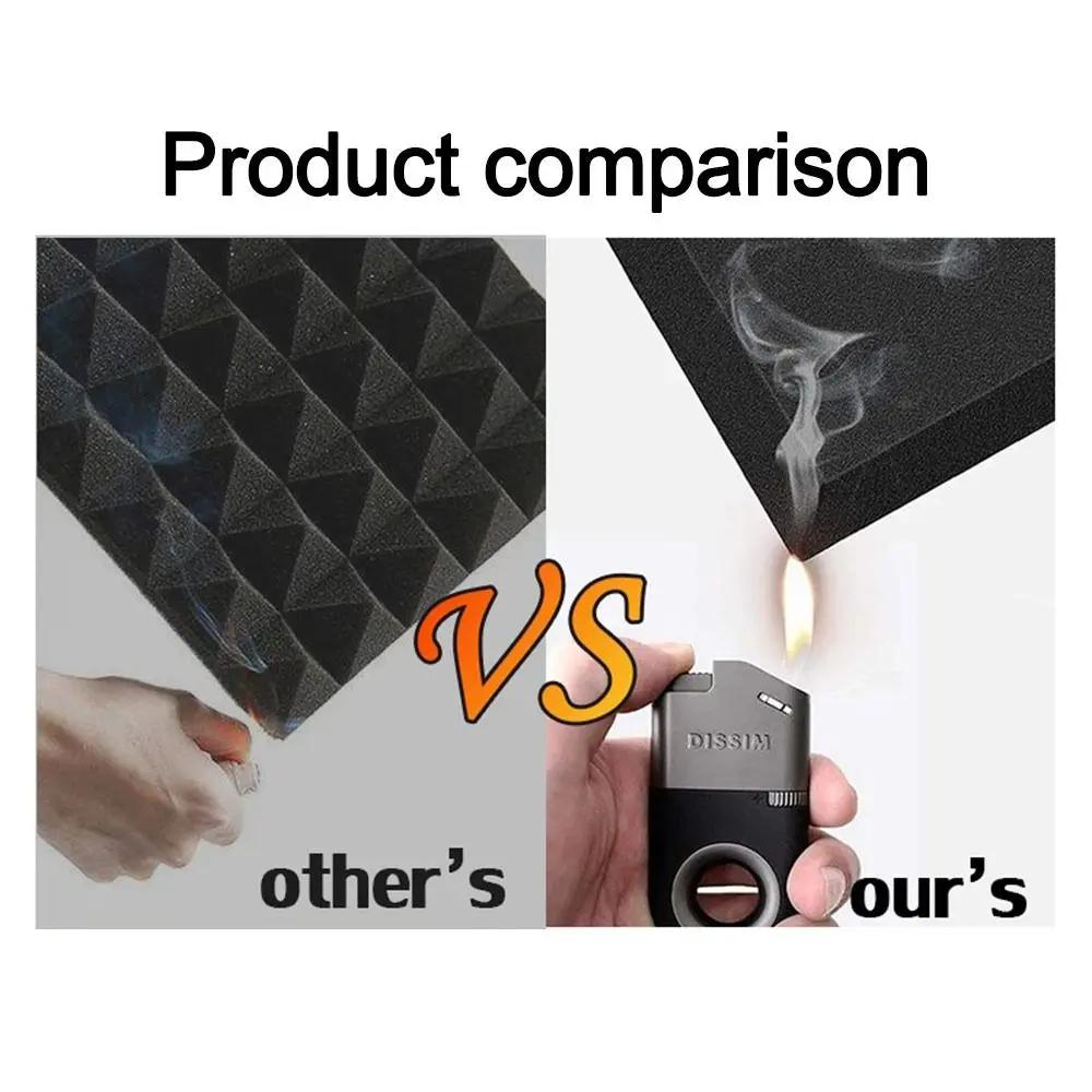 6 pieces/pack 30x30x0.9cm Room Soundproof Board DIY Self-Adhesive Sound-absorbing Foam Eco-friendly Fireproof Door Sealing Board