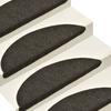 VidaXL Tapis d'escalier autocollants 15 pièces 65 x 21 x 4 cm Anthracite Demi-rond Grand 322353