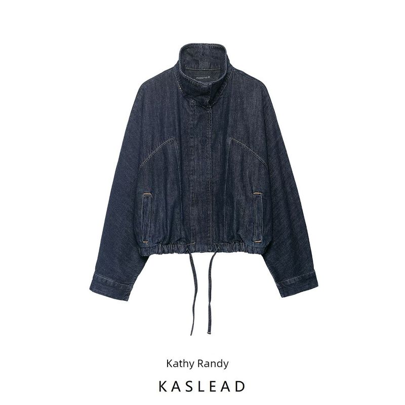 Kaslead New Women's European and American Style Fashion Batwing Sleeve Denim Jacket Coat 8727271 443