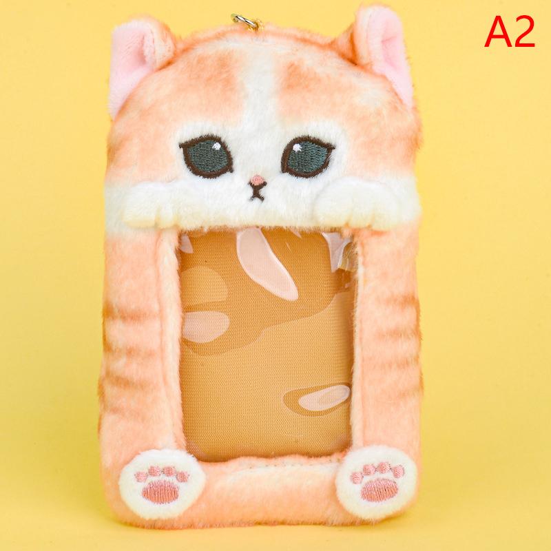 Cute Shark Cat Girls Women Plush Photocard Holder With Keychain Cute Cartoon Photo Card Holder Id Credit Band Card Protector