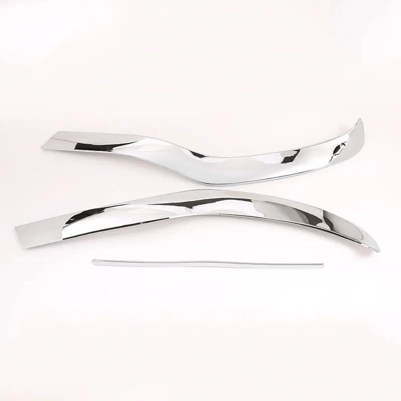 

For Mercedes Benz E Class W213 2016- Chrome ABS Front Bumper Plate Spoiler Spoilers Decorative Cover Trim Accessories Bright Silver