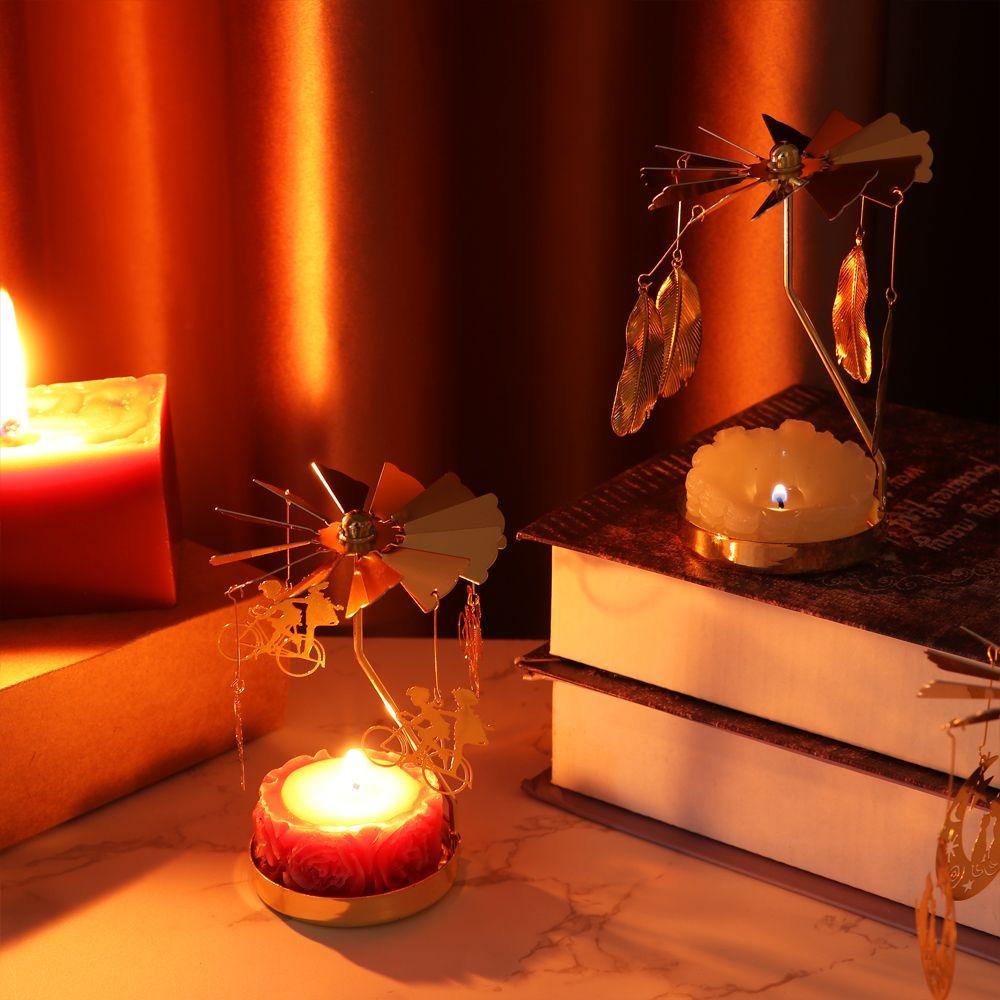 Decoration Christmas Supplies Wedding Romantic Rotating Candle Stand Candlesticks Candle Holder