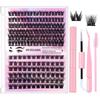 Diy Single Cluster False Eyelashes 126 Clusters Large Capacity Glue Tweezers Set Combination Eyelashes
