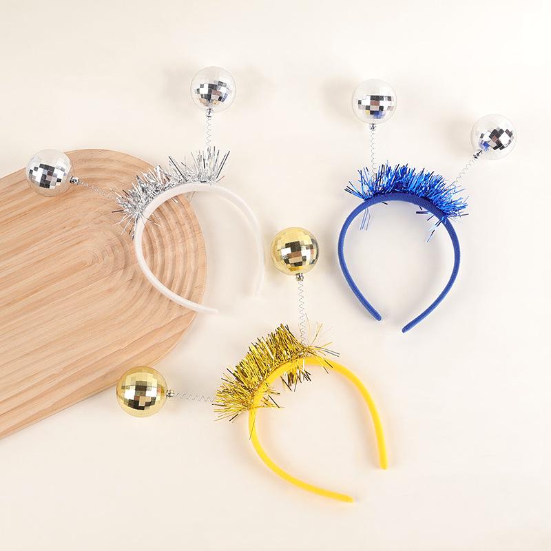 Electroplated Ball Headband for Christmas Masquerade and Children's Day Performance
