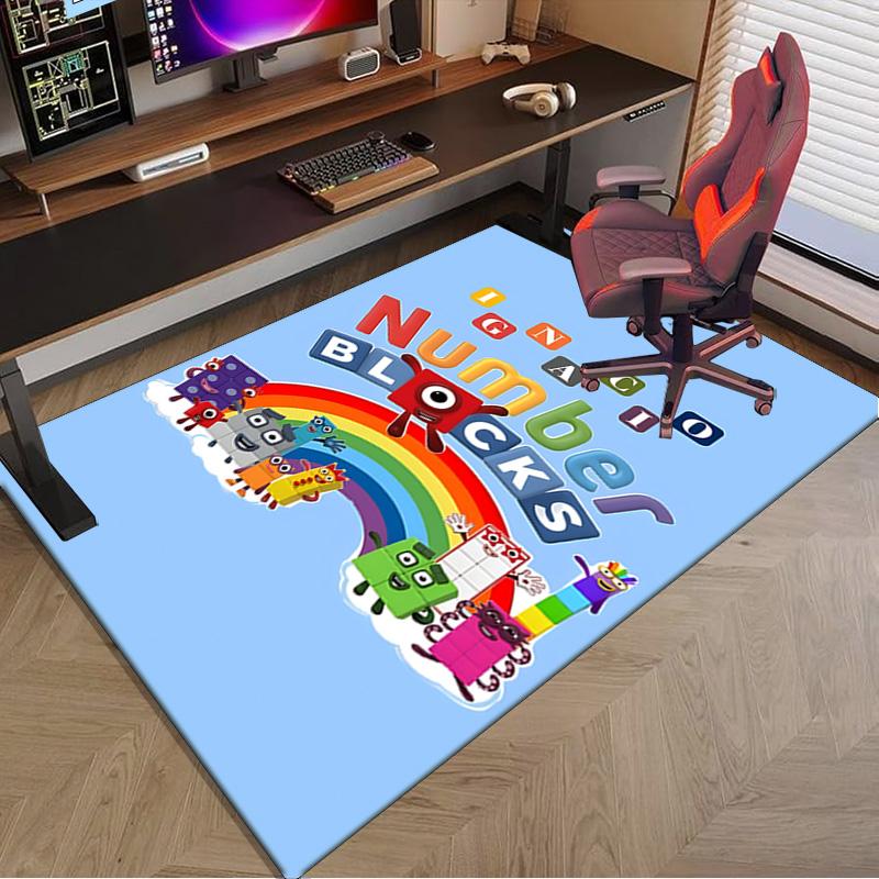 Number-Blocks Adventure Carpet, Chair Rug,Rug for Office Bedroom living rooms, Doormat decor Fan Gift Christmas Gift