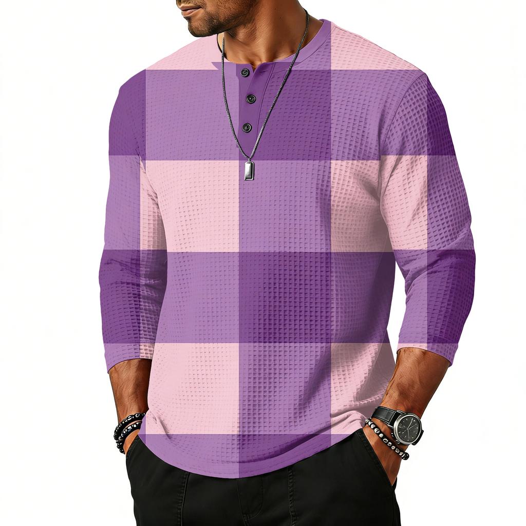 Herrtopp med raglanärm och trekvartsärm