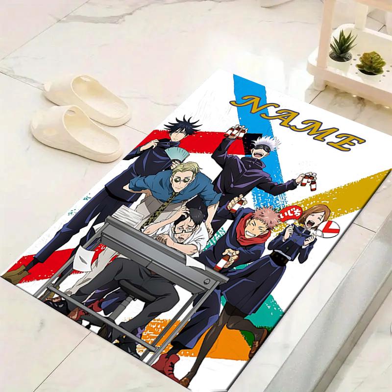 Custom 1Pc Jujutsu Kaisen Group Dynamic Rug Office Carpet Indoor Outdoor Entrance Doormat Nonslip Soft And Comfortable Living Room D29154