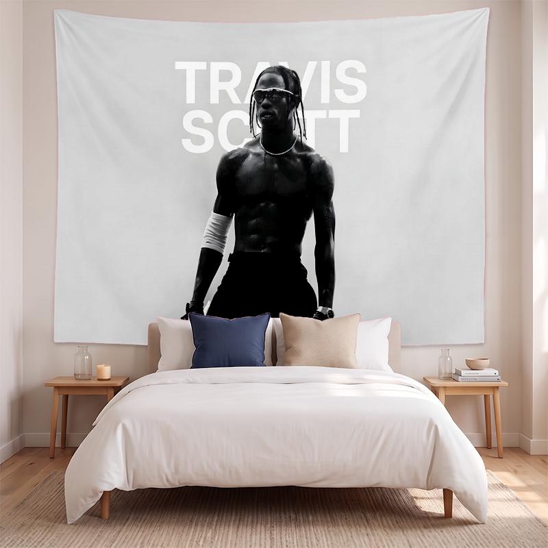 Travis Scott (5) Art Wall Hanging Tapestry for Home Bedroom Living Room Decor Great Gift Idea