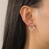 Stainless Steel Gold Color Water-drop Stud Earring for Women Girls Minimalist Square Triangle Geometric Ear Stud Jewelry Gift