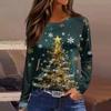 Womens's Fashion Casual Halloween Print V-neck Mid Length Pocket 3/4 Sleeve Top
