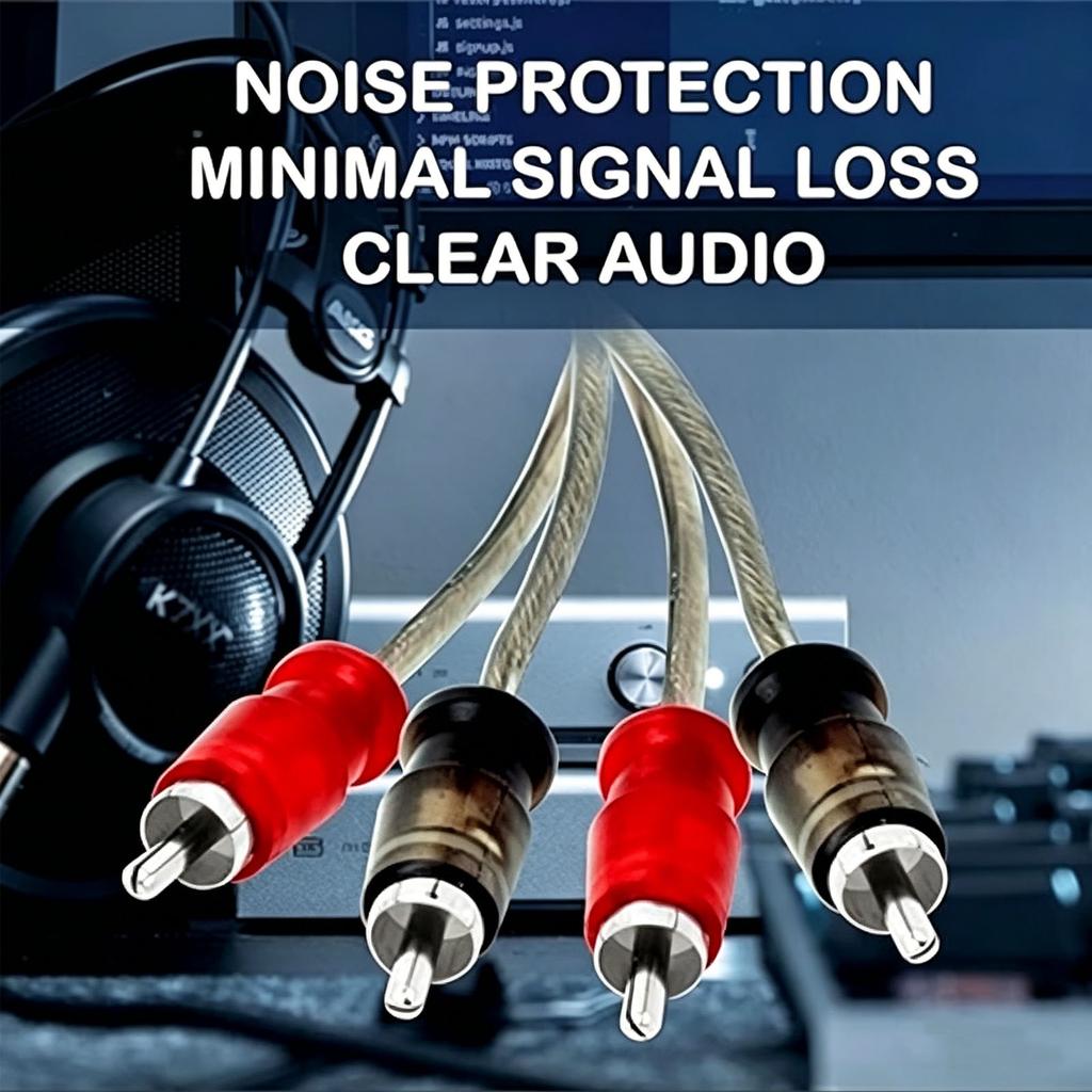 Professional Stereo Amplifier Sound Cable 2 Male To 2 Male Amplifier Cable Sound Cord for Car Speaker Accessories