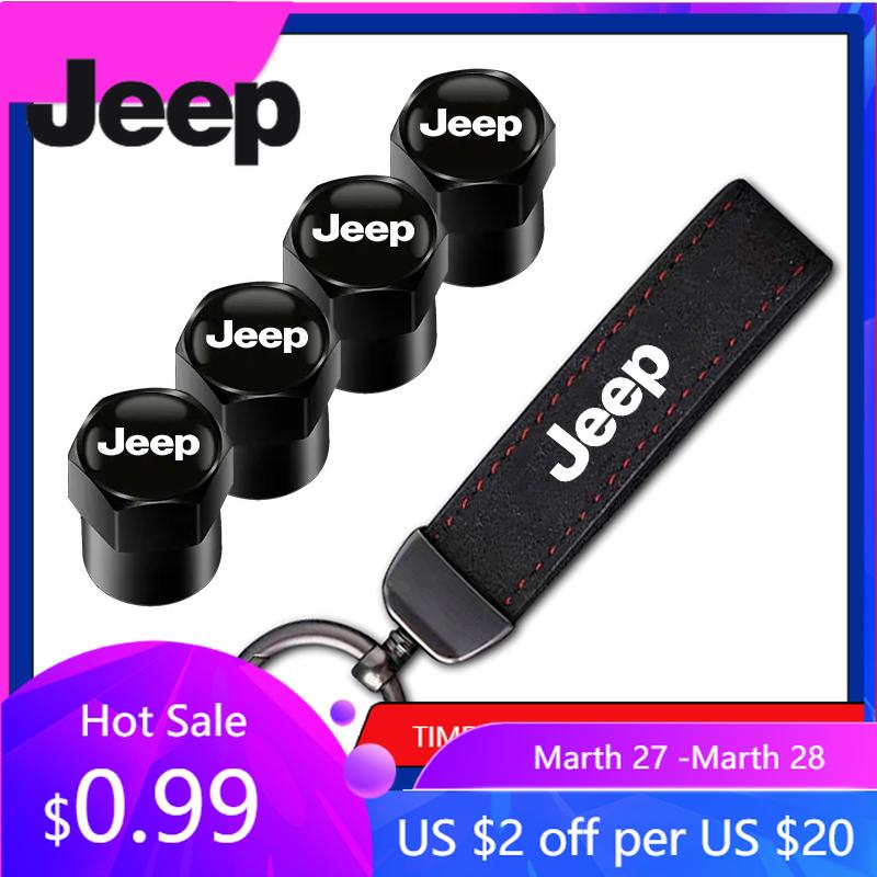 Für Jeep Auto Reifen Rad Ventilkappen Abdeckung/Auto Schlüsselanhänger Ring Schlüsselanhänger Für Jeep Wrangler Grand Cherokee Avenger Compass Wagonee