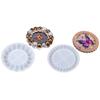 Round Bubble Coaster Silicone Molds For Diy Epoxy Jewelry Storage Tray, Plastic Tray Cement Cup Pad Injection Resin Mold