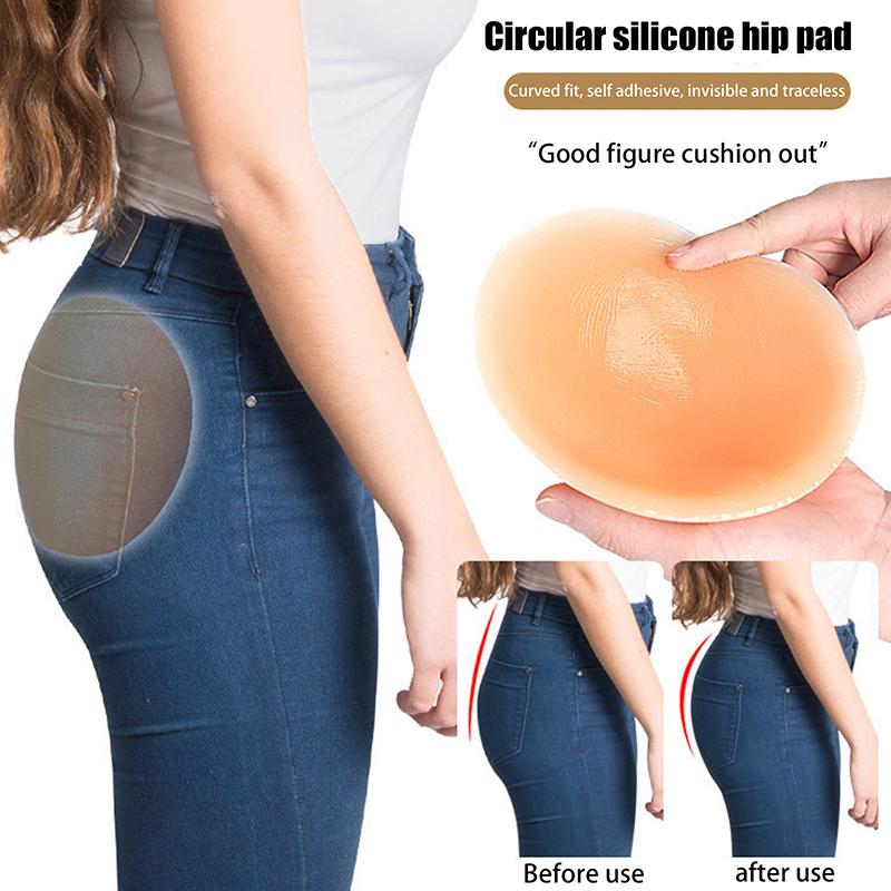 1 pár Silikonové Falešné Zadníky Opakovaně Použitelné Samolepicí Vylepšovače Hýždí Pro Ženy Lepivé Podložky pro Zvednutí Boků Vložky pro Vyplnění Propadlin Boků