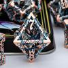 ARUOHHA Hollow DND Dice Set Copper Blue 5-Headed Dragon D and D Dice with Gift Box, Dungeons and Dragons Role Playing Games 7PCS Metal Polyhedral
