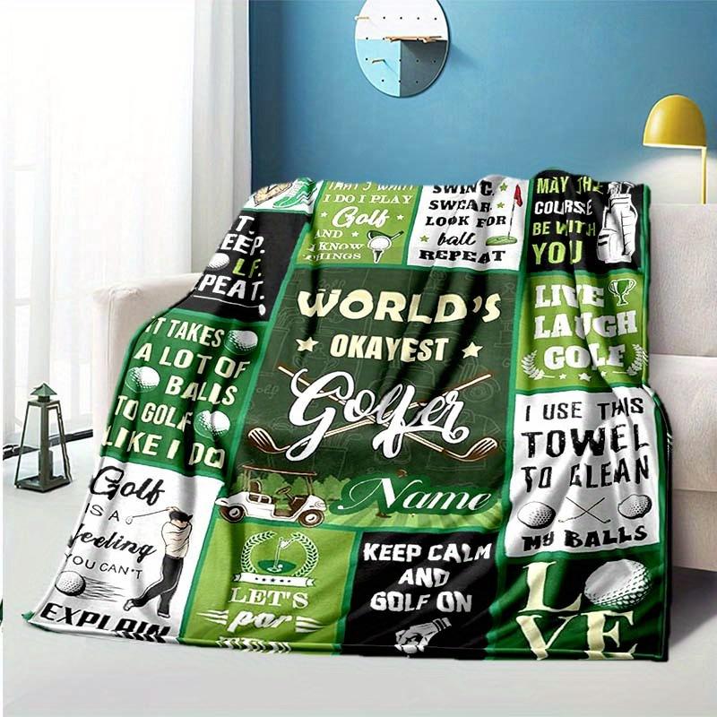 Golf Customize Your Name Blanket Used For Chair Office Sofa Bed Camping Soft And Warm Giving Friends And Relatives Birthday Graduation Gift