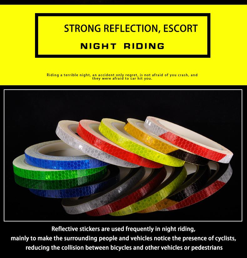 Motorrad Felgenband Reflektierende Radaufkleber Aufkleber Auto Sicherheitswarnaufkleber Motorrad Styling Dekor Zubehör 5 Farben