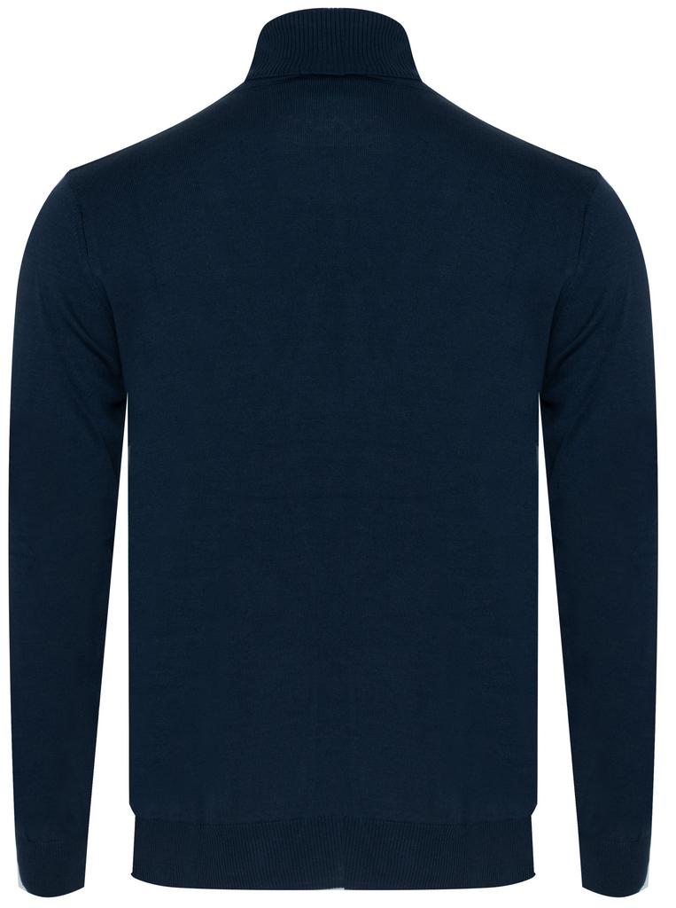 MEN'S TURTLENECK SWEATER - WS3321 NAVY L