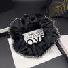 Luxury Crystal Satin Hair Tie for Women - Retro Light Ponytail Accessory