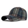 Unisex Autumn/Winter Classic Plaid Baseball Cap - Hard Top Duckbill Sun Hat