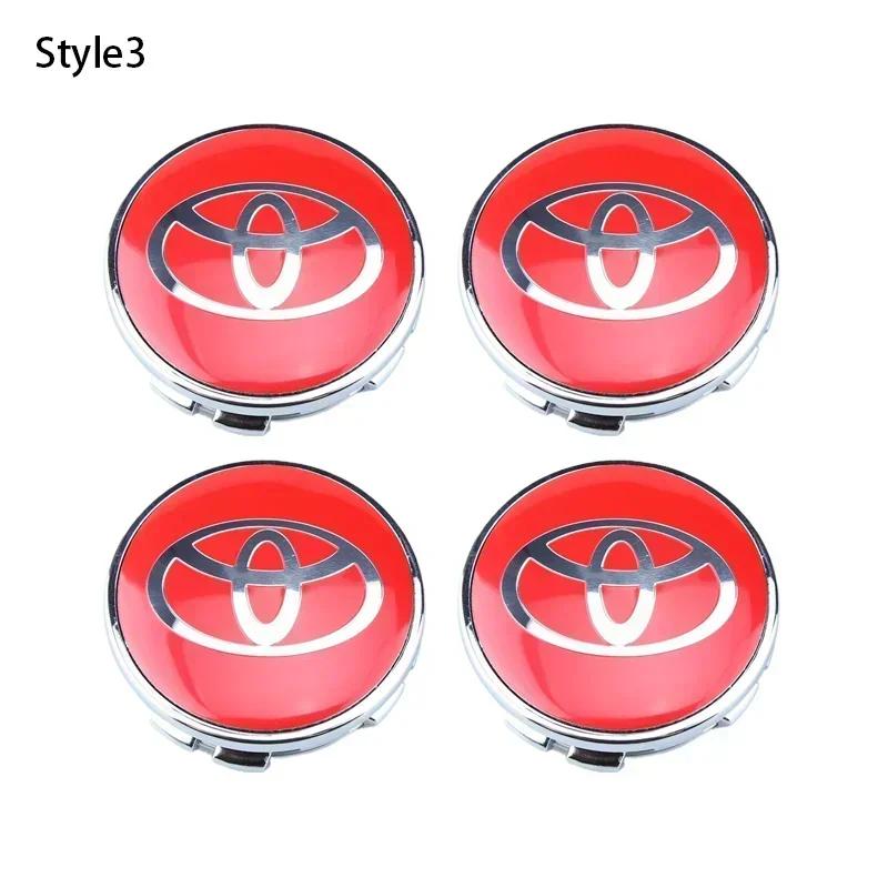 4pcs 60mm Car Tyre Wheel Center Hub Cap Badge For Toyota C-hr Prado Rav4 Yaris Hilux Prius Avensis Corolla Camry Accessories