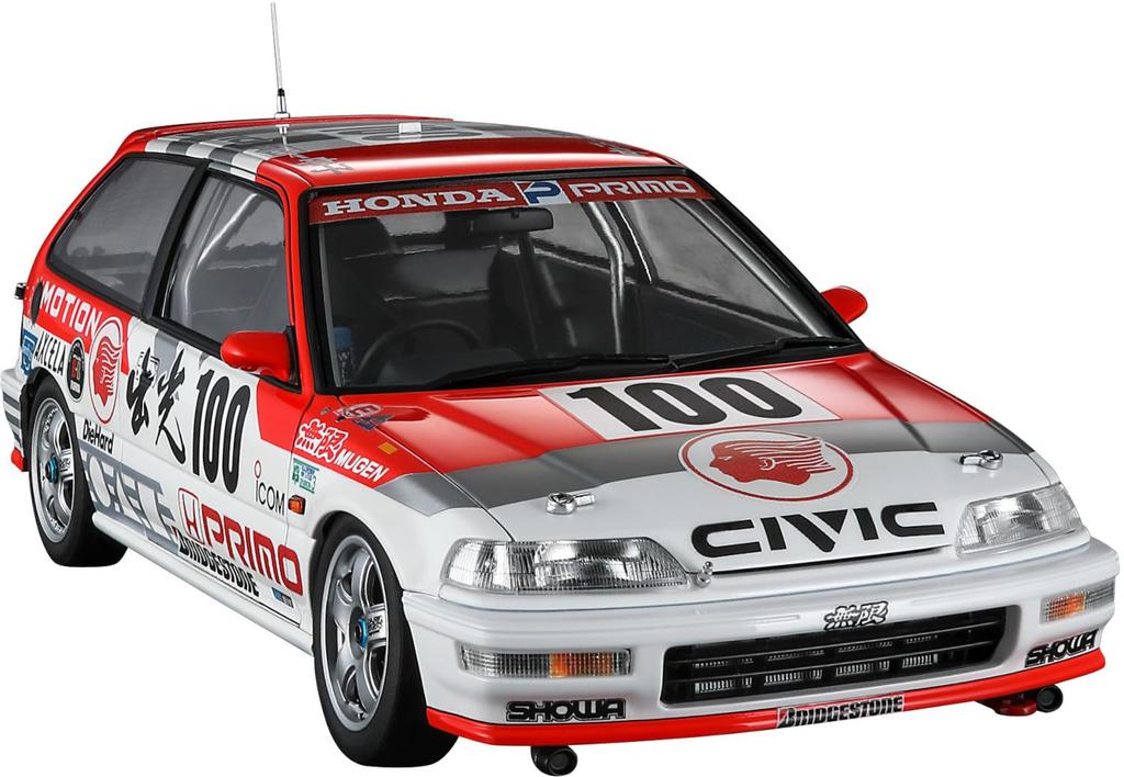Hasegawa Idemitsu MOTION Mugen Civic 1991 JTC Champion Plastic Model Kit 20763 1/24 (EF9) (Automobile)