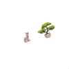 Elegant Cat Sculpture with Artificial Bonsai Tree Greenery Decorative Figurine Art Ornament for
