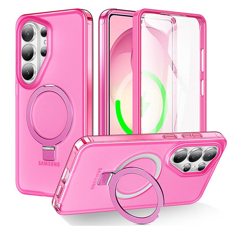 Funda para Samsung S26 ultra Magnética Con Soporte funda resistente Con Soporte Plegable A Prueba de Golpes Antihuellas carcasa Carga Inalámbrica
