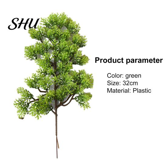 Artificial Pine Cypress 1Pc Plastic Fake Simulation Potted Plants Plant Bonsai Garden Home Office Decor