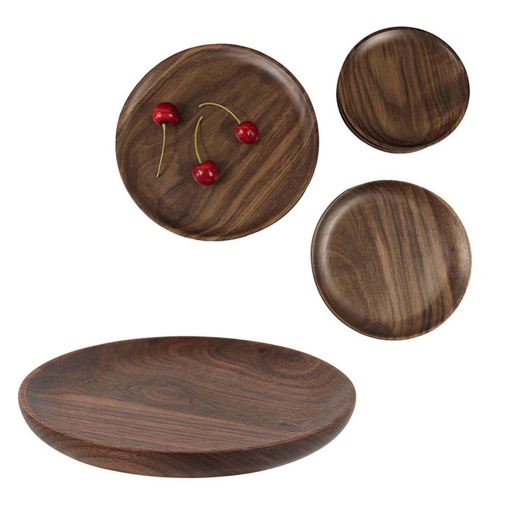 Beech Wood Beech Dinnerware Snack Fruits Dish Dinner Plate Tableware Dessert Plates Serving Tray