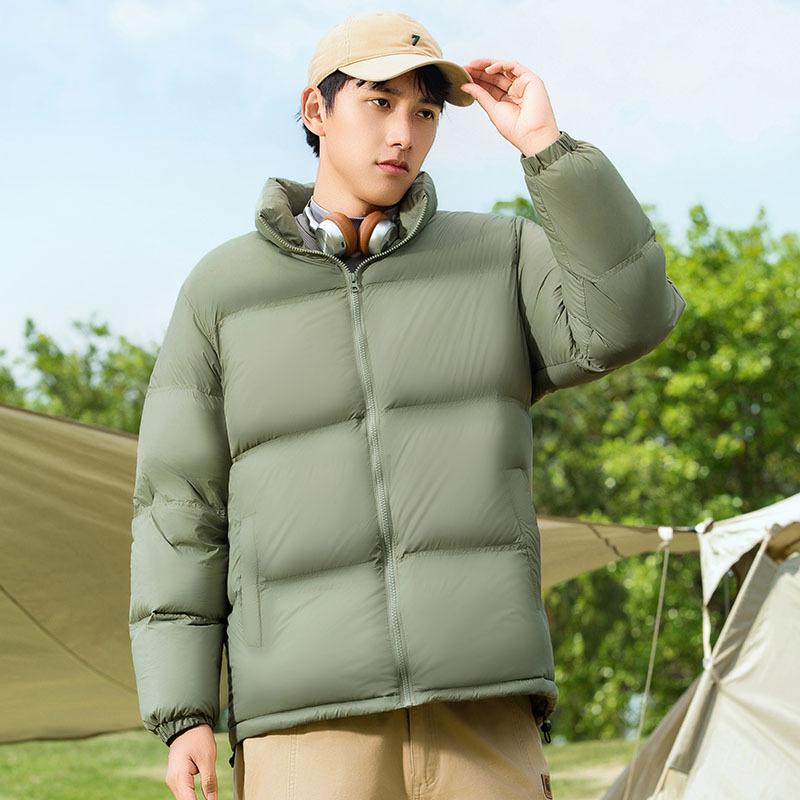 

Зимняя новая пуховая куртка мужская модная повседневная со стойкой воротником из белого утиного пуха мужская и женская парная однотонная куртка-пуховик 6XL