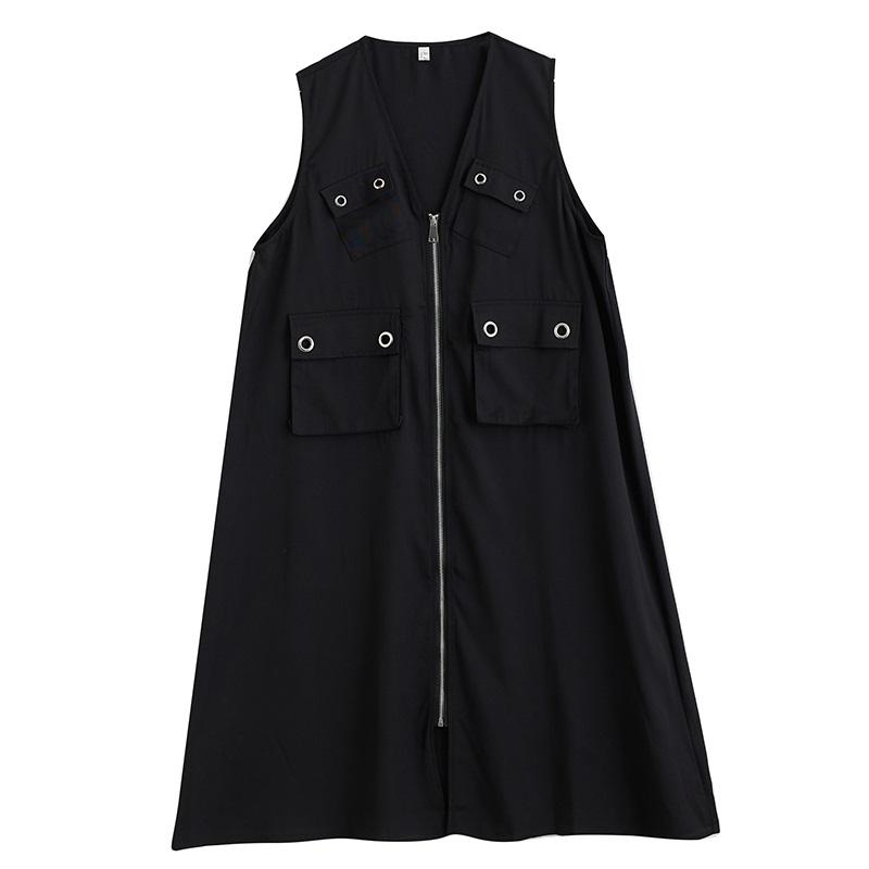 Sleeveless Plus Size Black Vintage New In Dresses for Women Casual Loose Long Summer Dress