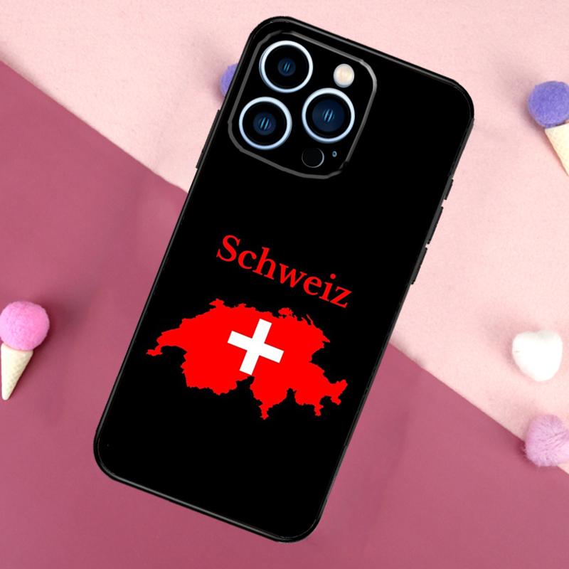 Switzerland Swiss Flag Case For iPhone 16 15 Pro Max 11 12 13 Mini 14 15 Pro Max 15 Plus XR 16e Phone Back Cover