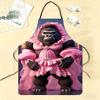 Rosa Gorilla Prinzessin Lustige Schürze, Waschbar, Küchenkochschürze, Tägliche Haushaltsnutzung