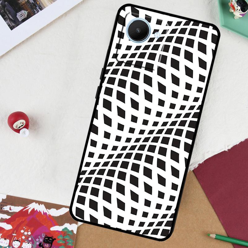Wavy Grid For Realme GT 7 Pro GT 6 5 6T 10 11 12 13 14 Pro Plus C61 C53 C51 C21Y C25S C75 C55 C67 Case