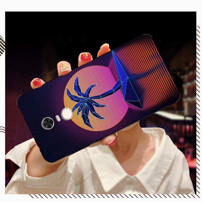 Synthwave Retro 80s Neon Phone Case for Redmi 5 6 7 8 9 A 5plus K20 4X S2 GO 6 K30 pro