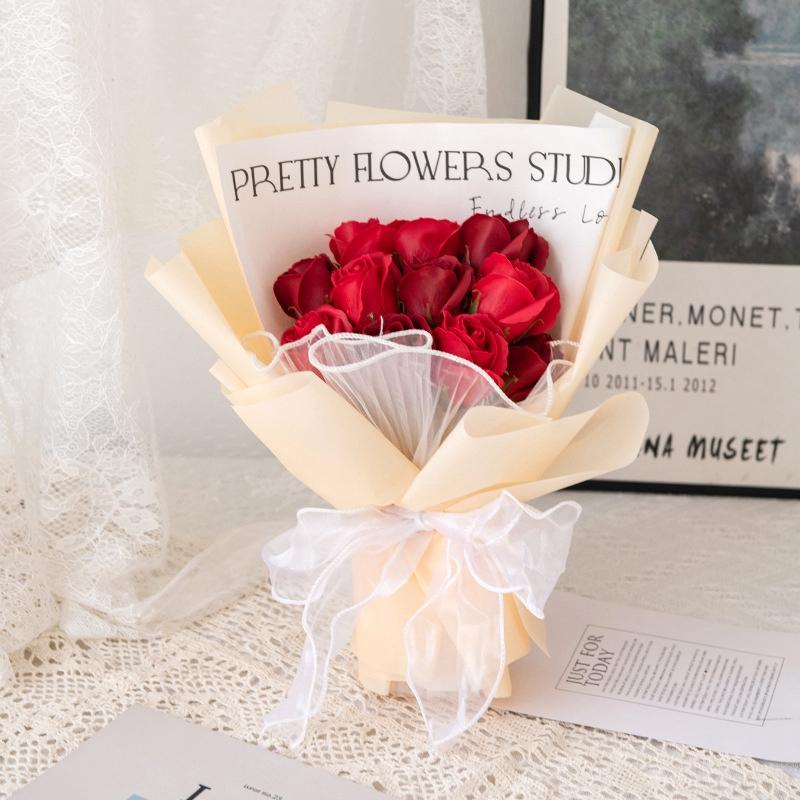 Finished Soap Roses Bouquet Mother'S Day Gifts Artificial Rose Bouquet Party Decor Supplies Wedding Birthday Graduation Gifts