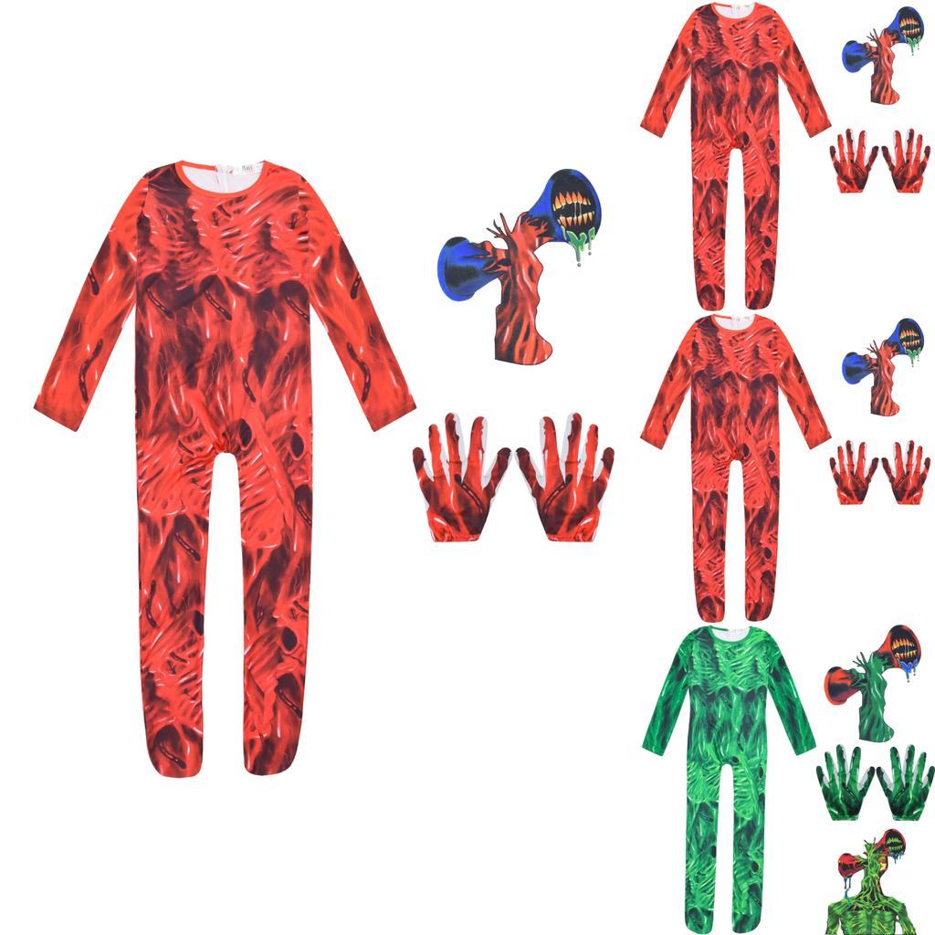 Siren Head Horror Cosplay Kostüm für Kinder – Auffälliges 3D-Design und leuchtende Farben
