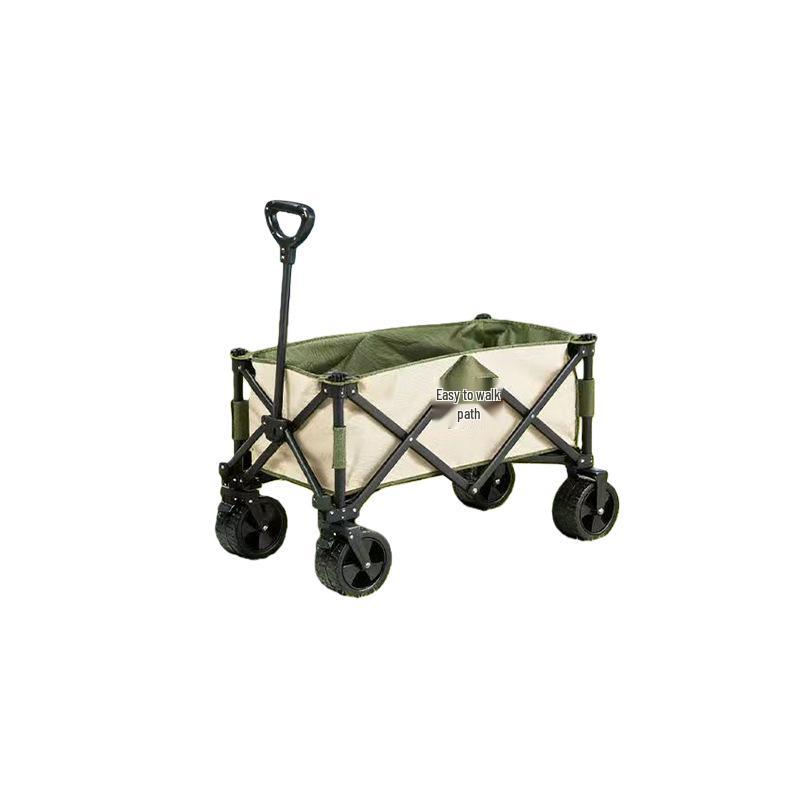 Portable Foldable Handcart for Outdoor Camping & Travel зелёный
