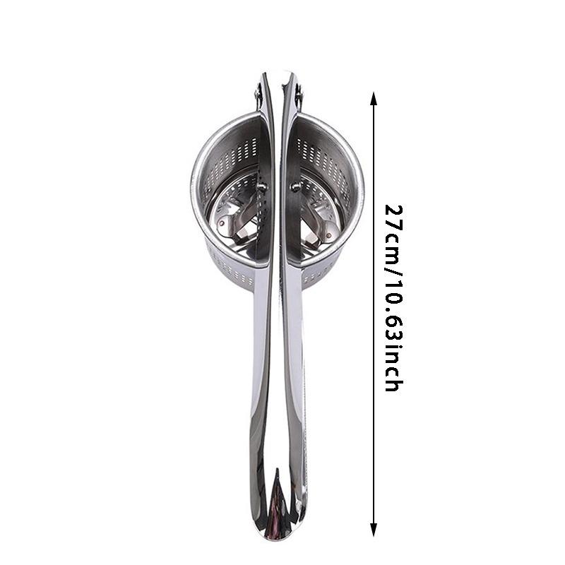 1PC Side Hole Silver Multifunctional Manual Stainless Steel Juicer Garlic Press