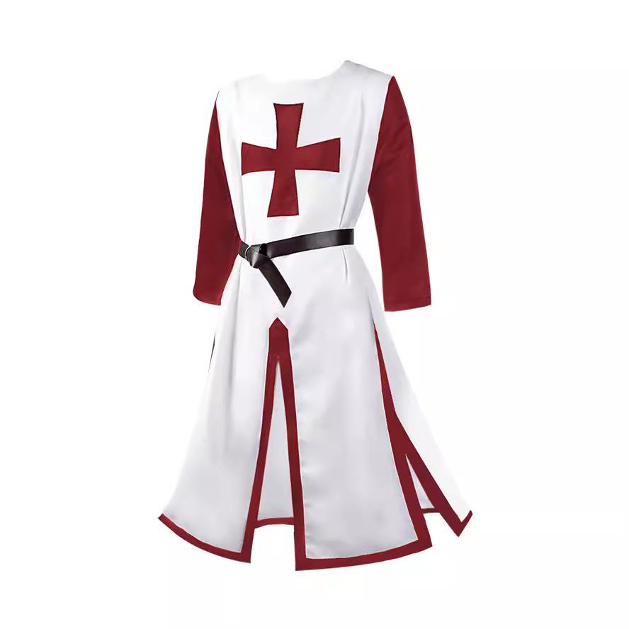 2025 Medieval Templar Women's Ball Gown Cosplay Costume - European and American Style