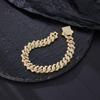 12mm Cuban Chain Rhinestone Hip-Hop Necklace – High-Quality, Versatile Design.