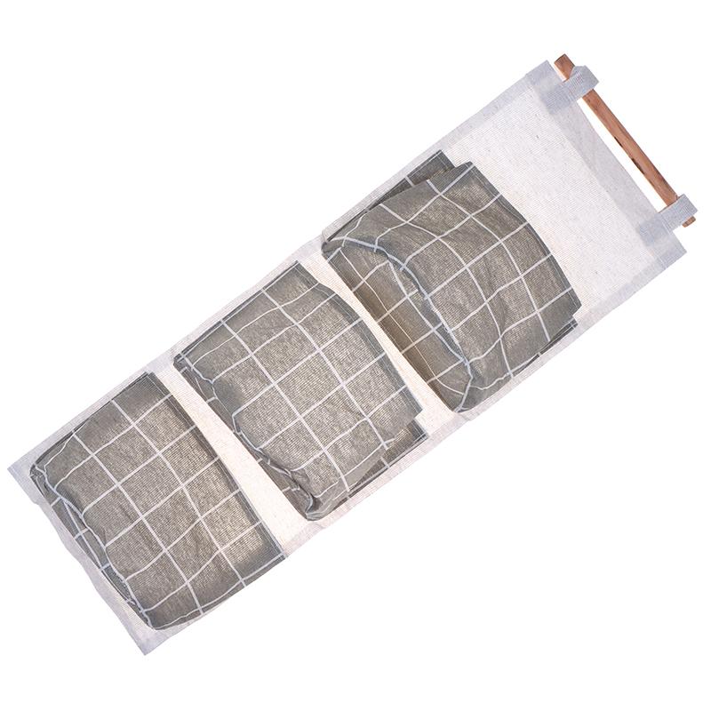 Canvas Wall Mounted Storage Organizer 1Pc Multifunctional Hanging Bag Rack for Renters Bedroom Bathroom No Drill Install