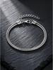 2pcs/set Thin Chain Bracelet for Men Boys,Stainless Steel Silver Color Box Chain Wristband,Minimalist Jewelry Gift