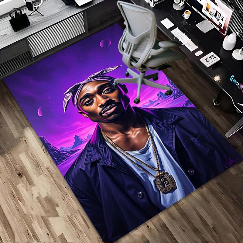 Tupac Artwork Living Room Non-Slip Area Rug Soft Carpet for Bedroom Game Playroom Sofa Office Home Decor Doormat Christmas Gift C9211174